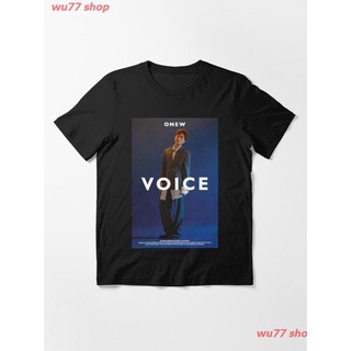 2022 SHINee ONEW VOICE Essential T-Shirt วงไอดอลเกาหลีเสื้อยืดพิมพ์ลาย คอกลม ความนิยม เสื้อยืดคู่รัก Unisex