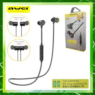 awei Wireless Sport Earphone WT10 หูฟังบลูทูธไร้สายสําหรับเล่นกีฬา Csr Bluetooth V.4.2