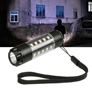 T6 LED Torch ไฟฉายตรวจสอบเหตุฉุกเฉินกลางแจ้ง Mini Work Light Black