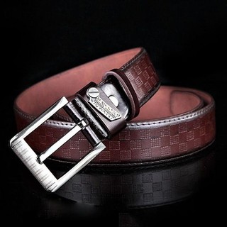 Fin 1 เข็มขัดผู้ชาย Mens Belt ดีไซน์ใหม่ Code 2116 (สีกาแฟ)