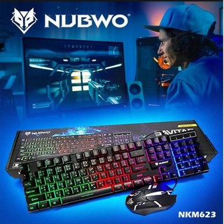 💥💥พร้อมส่ง... 💥 💥 คีบอร์ดมีไฟ เมาส์มีไฟ NUBWO Savitar NKM-623 Keyboard + Mouse  🚩🚩 รับประกันศูนย์ 1 ปี 🚩🚩