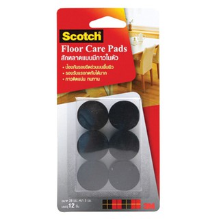 สักหลาดกาวในตัว ชนิดกลม 28 มม. สีดำ สก๊อตช์ XN002016287 Round Self Adhesive Felt 28mm, Black Scotch XN002016287