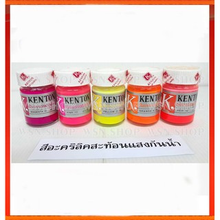 สีสะท้อนแสง/สีอะครีลิค ตราเคนตั้น (KENTON) 60 cc. กันน้ำได้