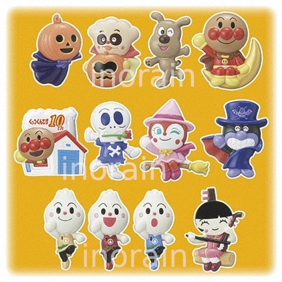 ญี่ปุ่น Bandai Anpanman 2D รูปแม่เหล็ก Part 34 Niko San Halloweenman Dokin Chan Gashapon แคปซูลของเล