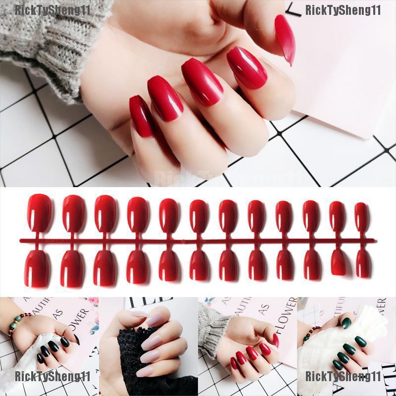 [cod]rts 24pcs Design False French Nails Full Nail Tips Fake Art Cover