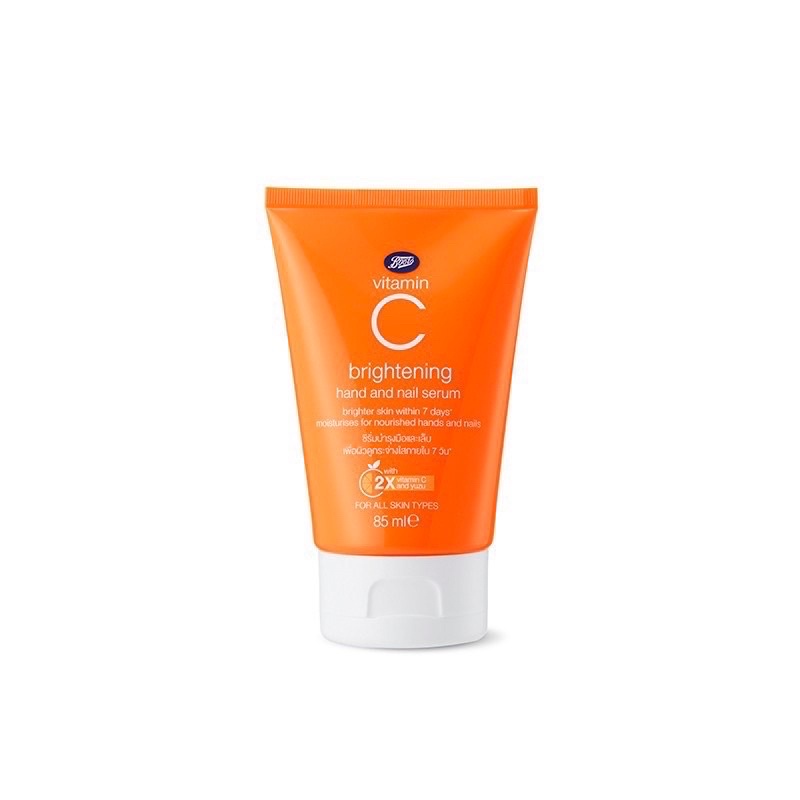 พร้อมส่ง ✅ ครีมบำรุงมือและเล็บ BOOTS VITAMIN C บู๊ทส์ วิตามิน ซี ไบร์ทเทนนิ่ง แฮนด์ แอนด์ เนล ซีรั่ม 85 มล