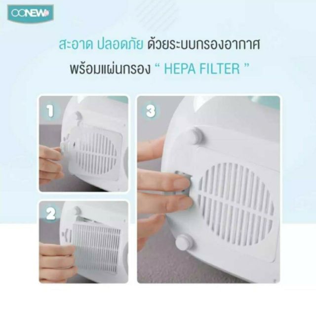 Oonew Hepa แผ่นฟิลเตอร์ เครื่องนึ่งขวดนม oonew