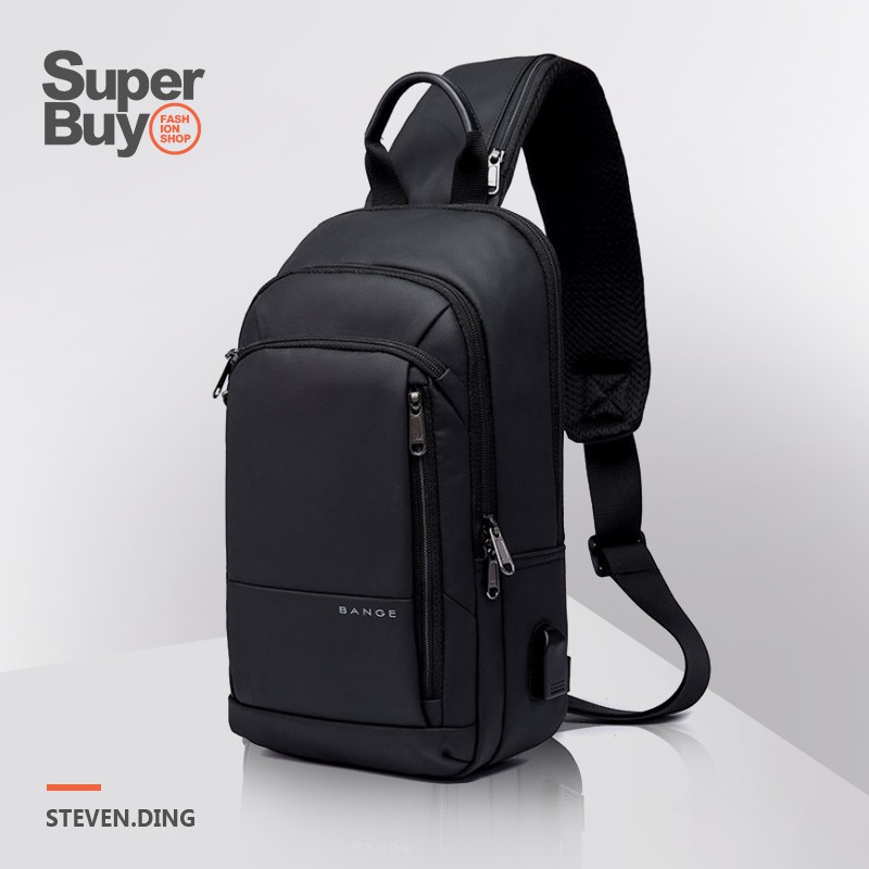 กระเป๋าสะพายข้างความจุขนาดใหญ่ /BANGE กระเป๋าคาดหน้าอกกันน้ํา /Sling Bag /Commuter Bag /Porch bag