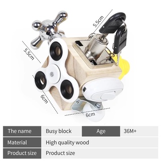 🚚Babytime ของเล่นไม้เสริมพัฒนาการ Busy Cube ของเล่นฝึกความคิด Busy Board