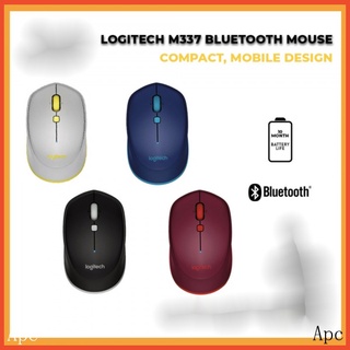 Logitech M337 เมาส์ออปติคอลไร้สายบลูทูธแบบพกพาสําหรับ Laptop Desktop Pc