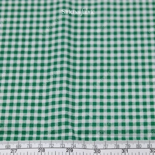 ผ้าคอตต้อนทีซี Cotton TC ลายตาราง 3 มม. ลายสก๊อตเล็ก หน้ากว้าง 45 นิ้ว ผ้าเมตร ผ้าหลา