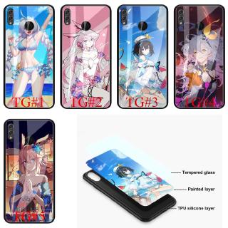 honkai เคสกระจกนิรภัยกันกระแทก 3 สําหรับ vivo v 9 y 85 y 89 v 15 y 17 y 93 y 95 y 91 c