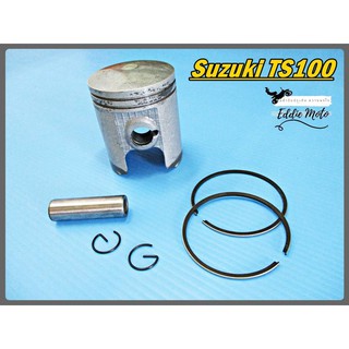 SUZUKI TS100 PISTON and RING SET "STANDARD"  // ชุดลูกสูบ TS100 ขนาดมาตรฐาน สินค้าคุณภาพดี