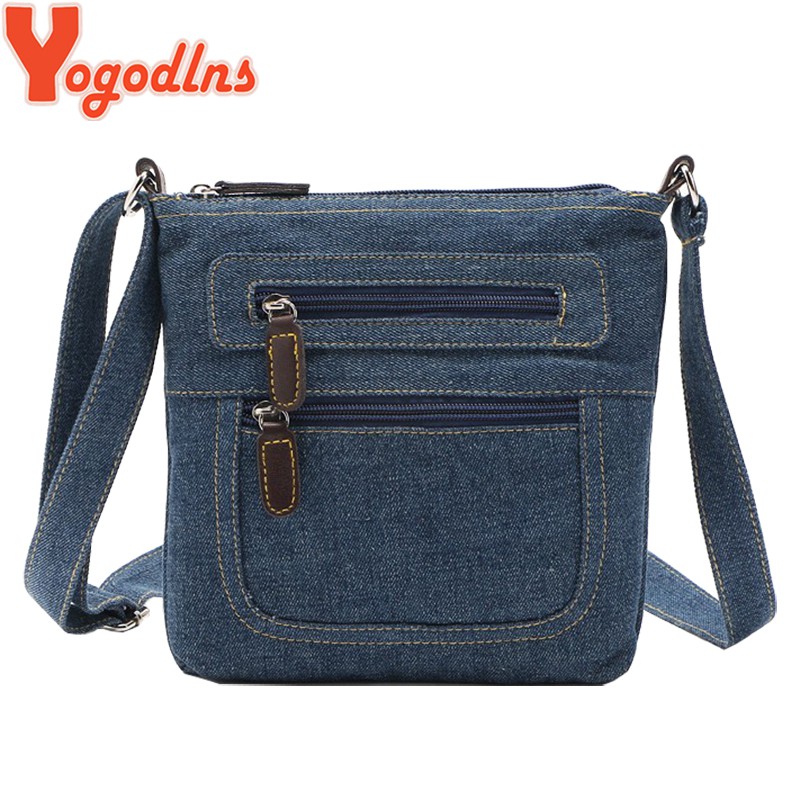 Fashion Denim Texture Shoulder Crossbody Bag