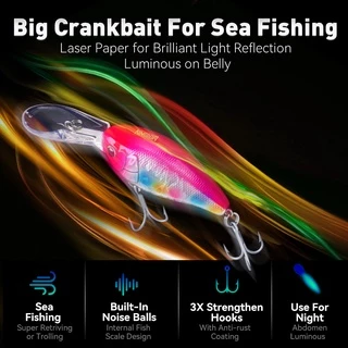 Kingdom OC-62 Crankbait Fishing Lure 62mm 21.8g Minnow Sinking & Floating Trolling Retrieving ประดิษฐ์ ABS Lure เหยื่อ Hard Wobblers ตกปลาทะเลเหยื่อตกปลาปลาคาร์พ