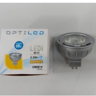 หลอด LED L&amp;E MR16 Optiled 5.5 วัตต์ WARMWHITE GU5.3 สีเหลือง 12V