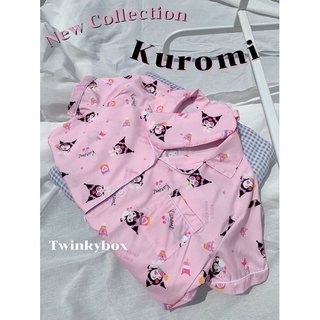 🛏Twinkybox Pajamas | ชุดนอนลาย Kuromi - สีชมพู 💖