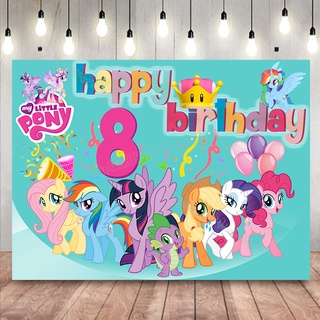แบนเนอร์ ลาย My Little Pony ขนาด 150x210 ซม. สําหรับตกแต่งปาร์ตี้วันเกิด