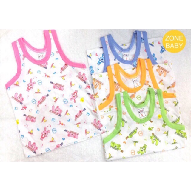4 ตัว 99 บาท เสื้อกล้ามเด็ก เนื้อผ้า cotton100% กุ๊นขอบสีสวย ผ้านิ่ม ไม่ระคายเคืองผิว มี 4 สี
