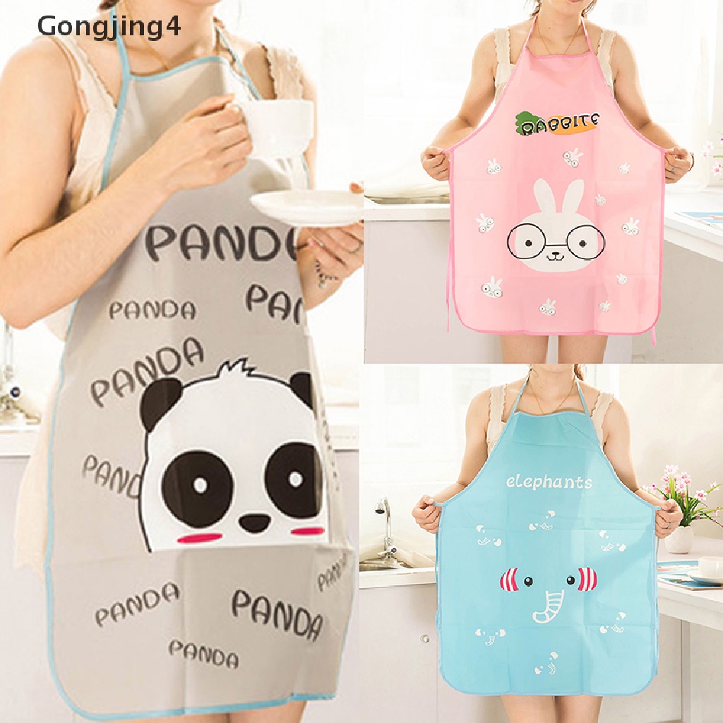 Aprons & Kitchen Gloves 12 บาท Gongjing4 ผ้ากันเปื้อน กันน้ํา ลายการ์ตูนน่ารัก สําหรับร้านอาหาร ห้องครัว Home & Living