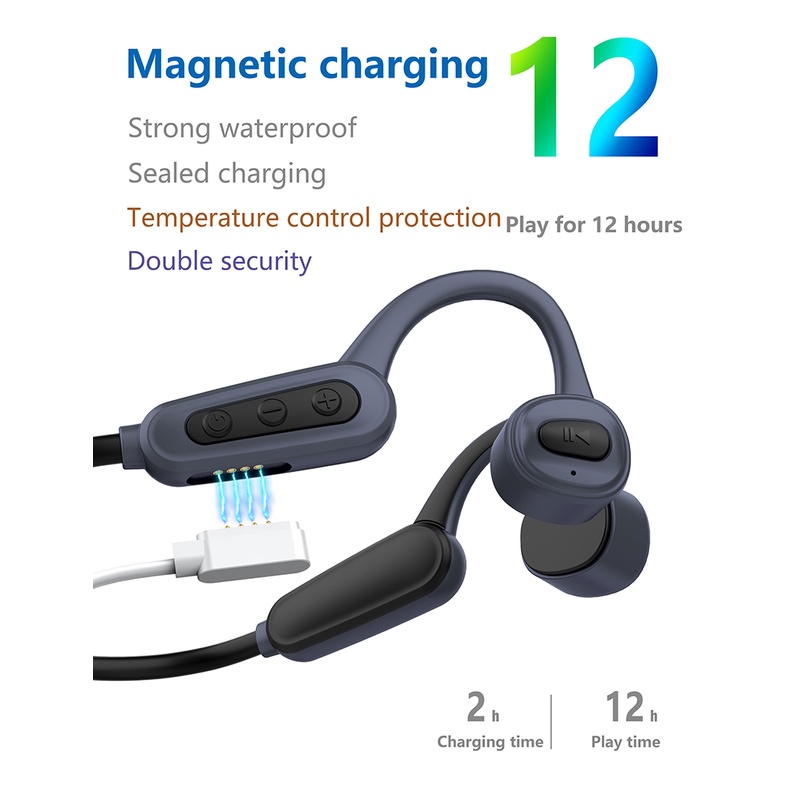 K8 IPX8 หูฟังว่ายน้ํากันน้ํา Bone Conduction สาย