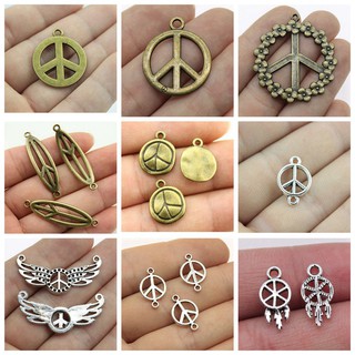 CHARMS จี้รูป Peace สําหรับทําเครื่องประดับแฮนด์เมด Diy