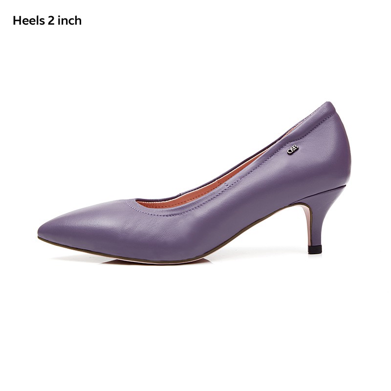 O&B รองเท้าส้นสูงหนังแกะ รุ่น DIANA HEELS 2 INC IN BERRY TEA-11057CS00003F_F9PPXX