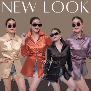 🔖ป้าย MirrorSister #20125.2 เสื้อเชิ้ต ตัวยาว คลุมสะโพก PRoENZA SaTiN SHiRT เฉดสี สวย ไฮโซ ต้องมี เนื้อผ้า ซาติน Premium