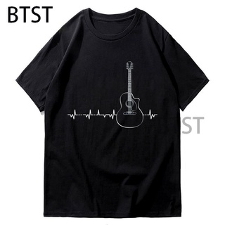 กีตาร์ Heartbeat Pulse T Crew Neck Grunge T 2022S-5XL