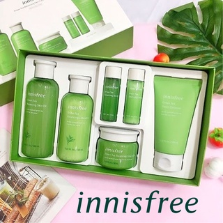 Innisfree Green Tea Balancing Skin Care Trio Set Ex 510ml (6 Pieces) ชุดผลิตภัณฑ์บำรุงผิวหน้าสูตรสารสกัดชาเขียวจากเกาหลี