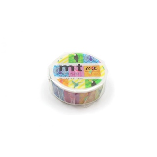 mt masking tape colorful bird (MTEX1P198) / เทปตกแต่งวาชิ ลาย colorful bird แบรนด์ mt masking tape ประเทศญี่ปุ่น