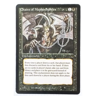 MTG Card Black Core - Vintage Set - Enchantment - Chains of Mephistopheles (Magic: The Gathering - English Proxy Card)