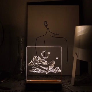 Drawing lamp DIY set โคมไฟอะคริลิคสำหรับวาดมือ วาดด้วยตนเอง