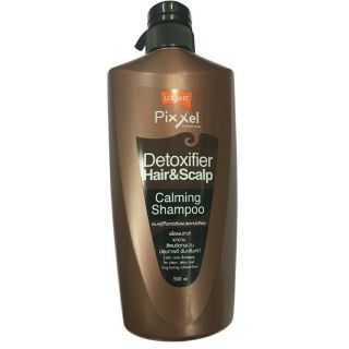 🍩LOLANE PIXXEL DETOXIFIER HAIR &amp; SCALP CALMING SHAMPOO 500ml แชมพูโลแลน (สีน้ำตาล) ผมทำสีติดทนนาน ไม่ซีดจาง