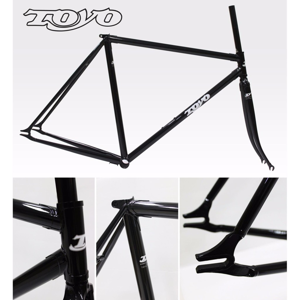 [FIXED GEAR TOYO - TY MORE Size 50] เฟรม+ตะเกียบรถจักรยานฟิกเกียร์ TOYO - รุ่น TY MORE Size 50 Black