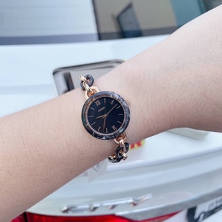 นาฬิกาสวย Fossil Embry Three-Hand Two-Tone Stainless Steel and Acetate Watch BQ3621