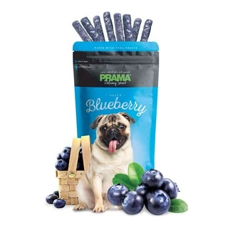 [12 ซอง] PRAMA Delicacy Snack พราม่า เดลิคาซี่ สแน็ค รสผลไม้ ขนมสำหรับสุนัข ขนาด 60 กรัม