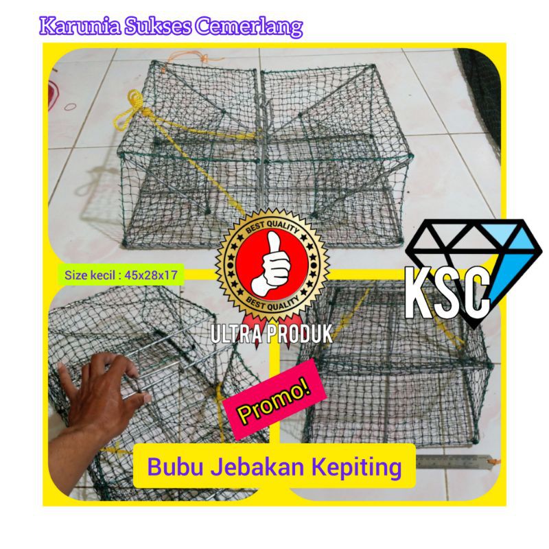 2-DOOR FOLDING CRAB TRAP / CRAB TRAP / KRPITING TRAP / NET / CRAB NET