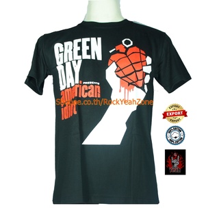 เสื้อวง Green Day เสื้อไซส์ยุโรป กรีนเดย์ PTA1456 เสื้อยืดวงดนตรีร็อค