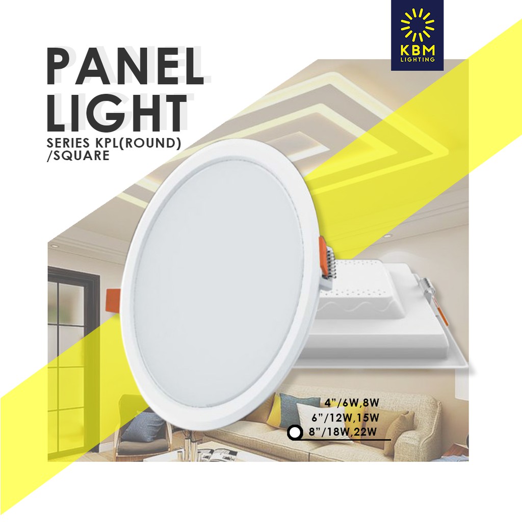 โคมไฟเพดาน Panel Light  รุ่น KPL กลม by KBM LIGHTING