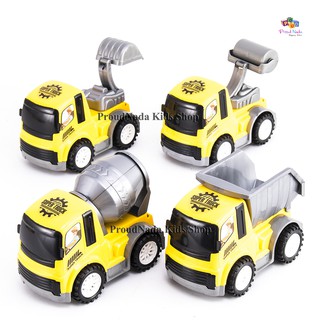 ProudNada Toys ของเล่นเด็กรถก่อสร้าง 2 คัน ล้อมีเฟือง ENGINEERING CAR SUPER TRUCK NO.580