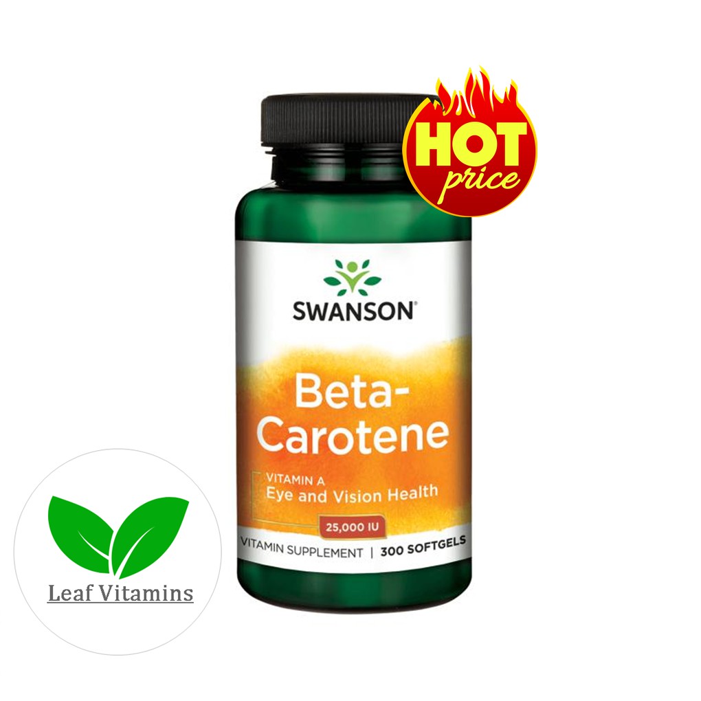 Swanson Premium BetaCarotene (Vitamin A) 25,000 IU / 300 Sgels