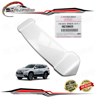 สปอร์ยเลอร์หลัง สีขาวมุก W54 ทรงห้าง แท้ Mitsubishi Pajero Sport, Montero Sport Suv