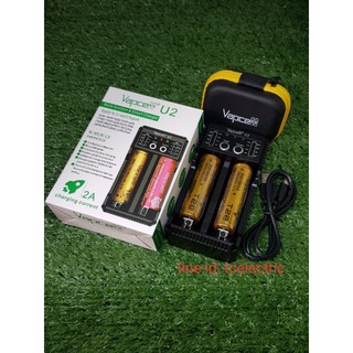 Vapcell เครื่องชาร์จรุ่น U2+ถ่าน INR18650 T28 2800mAh 2ก้อน ของแท้