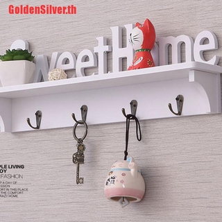 【GoldenSilver】ที่แขวนกุญแจ แบบติดผนัง ลายตัวอักษร สีทอง