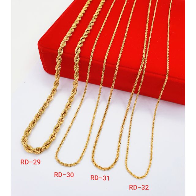 24K Korean Gold Shine Pung Store เชือกโซ่สําหรับผู้ใหญ่