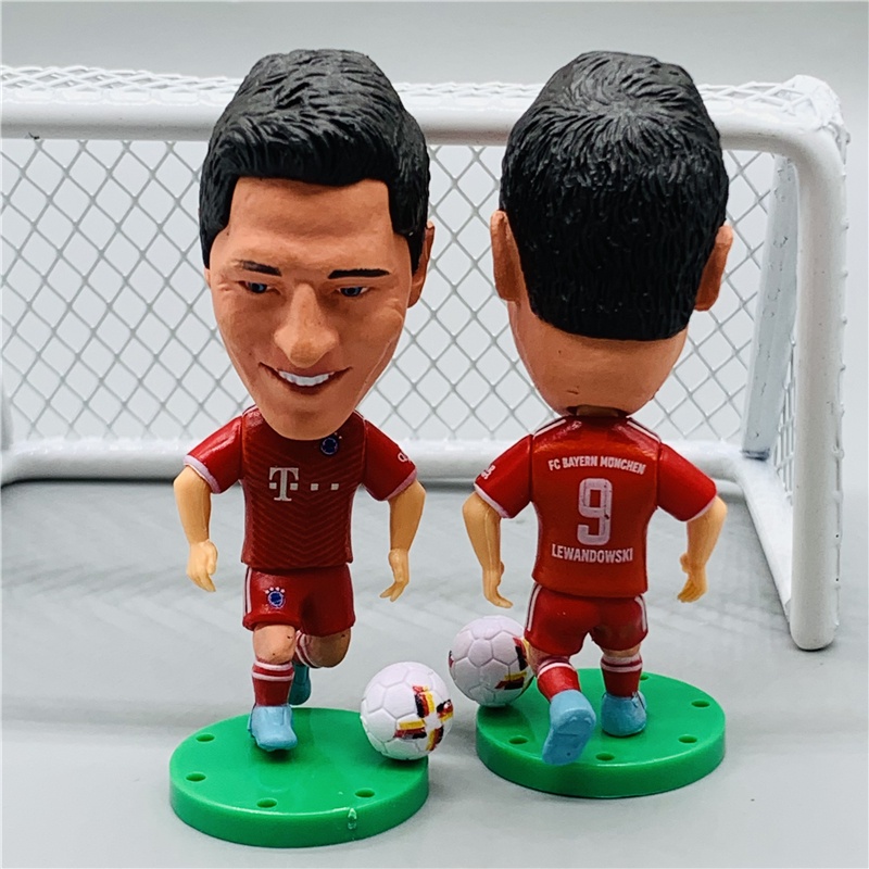 Bundesliga Football Star Figurines FC Bayern Munich Robert Lewandowski ฟิกเกอร์เคลื่อนย้ายได้ 2022 R