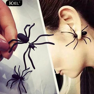 Kiel เด็กผู้หญิง 1 ชิ้นแปลก Big Black Spider หู Stud Punk Style เครื่องประดับต่างหู