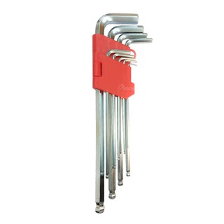 screwdriver BALL HEX KEY SET (EXTRA LONG) HACHI 9EA/SET Hand tools Hardware hand tools ไขควง ประแจหกเหลี่ยมหัวบอล (รุ่นย