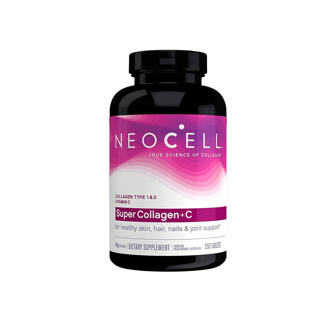 สินค้าใหม่ exp.01/2024  NeoCell Super Collagen+C 6,000 MG Collagen Type 1&3 Non-GMO ( 250 เม็ด)